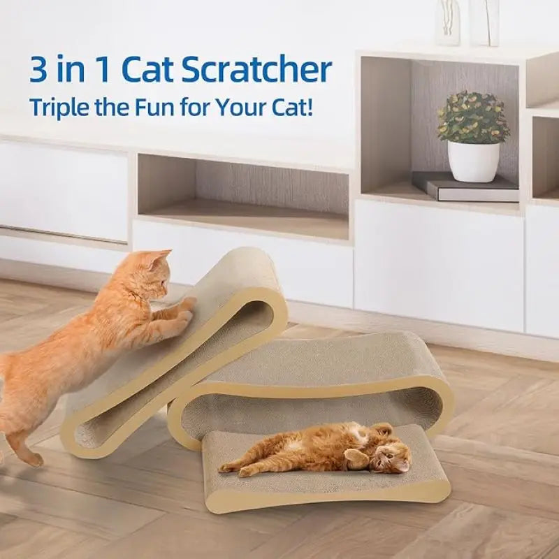 3 in 1 Cat Scratcher Cardboard,