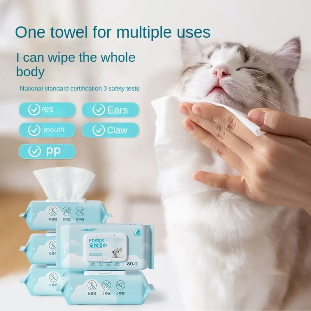80Pcs/Pack Pet Wipes