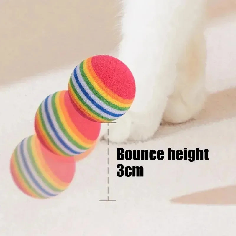 10/100PCS Cat Toy Balls Interactive