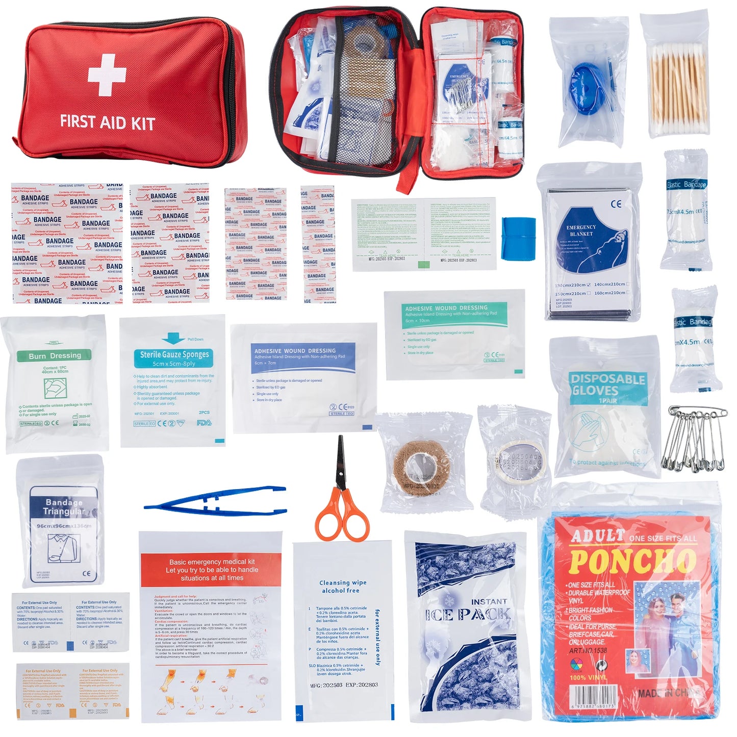101pcs/194pcs Pet First Aid Kit