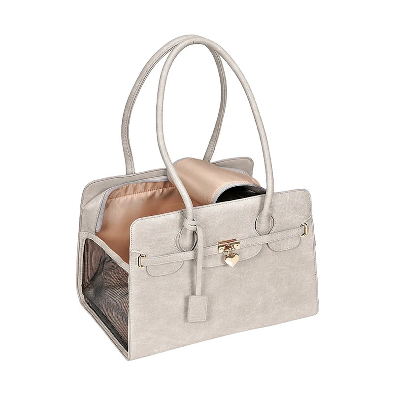 New Luxury PU Leather Pet Carrier Bag