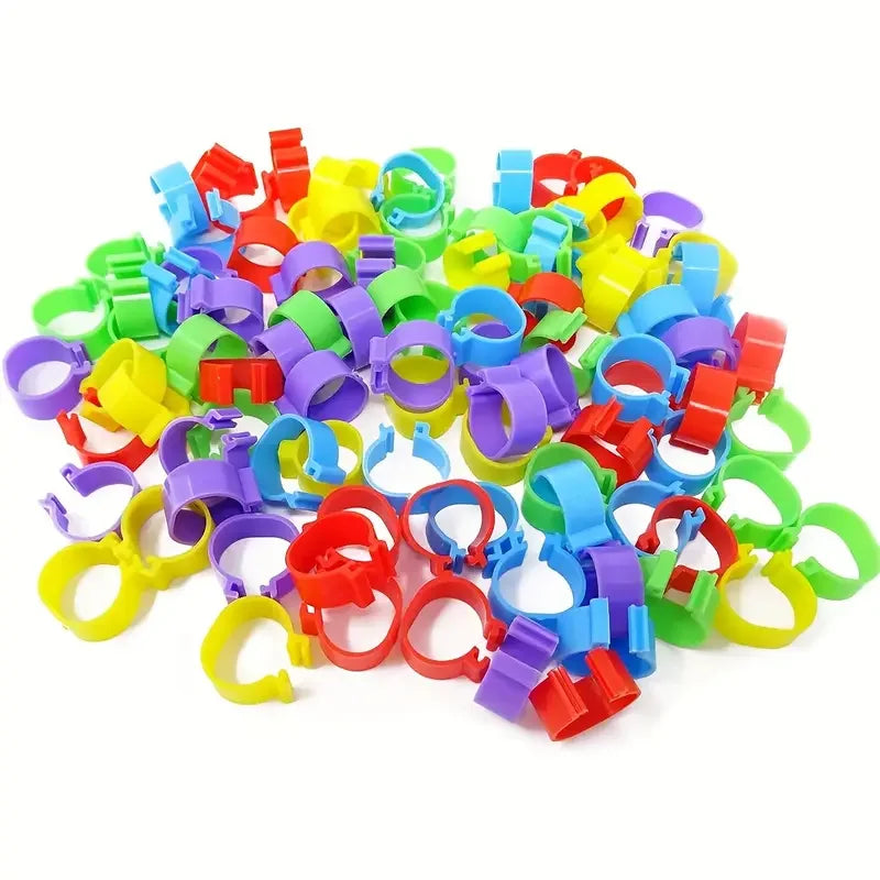 100 pcs Chicken Foot Rings Label