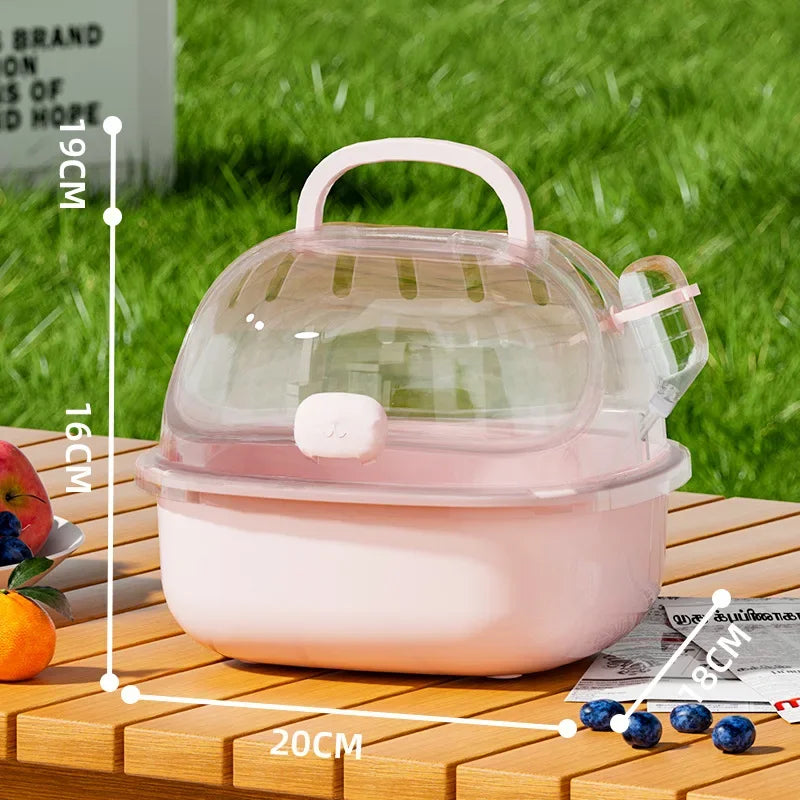 Transparent Hamster Toilet Cage