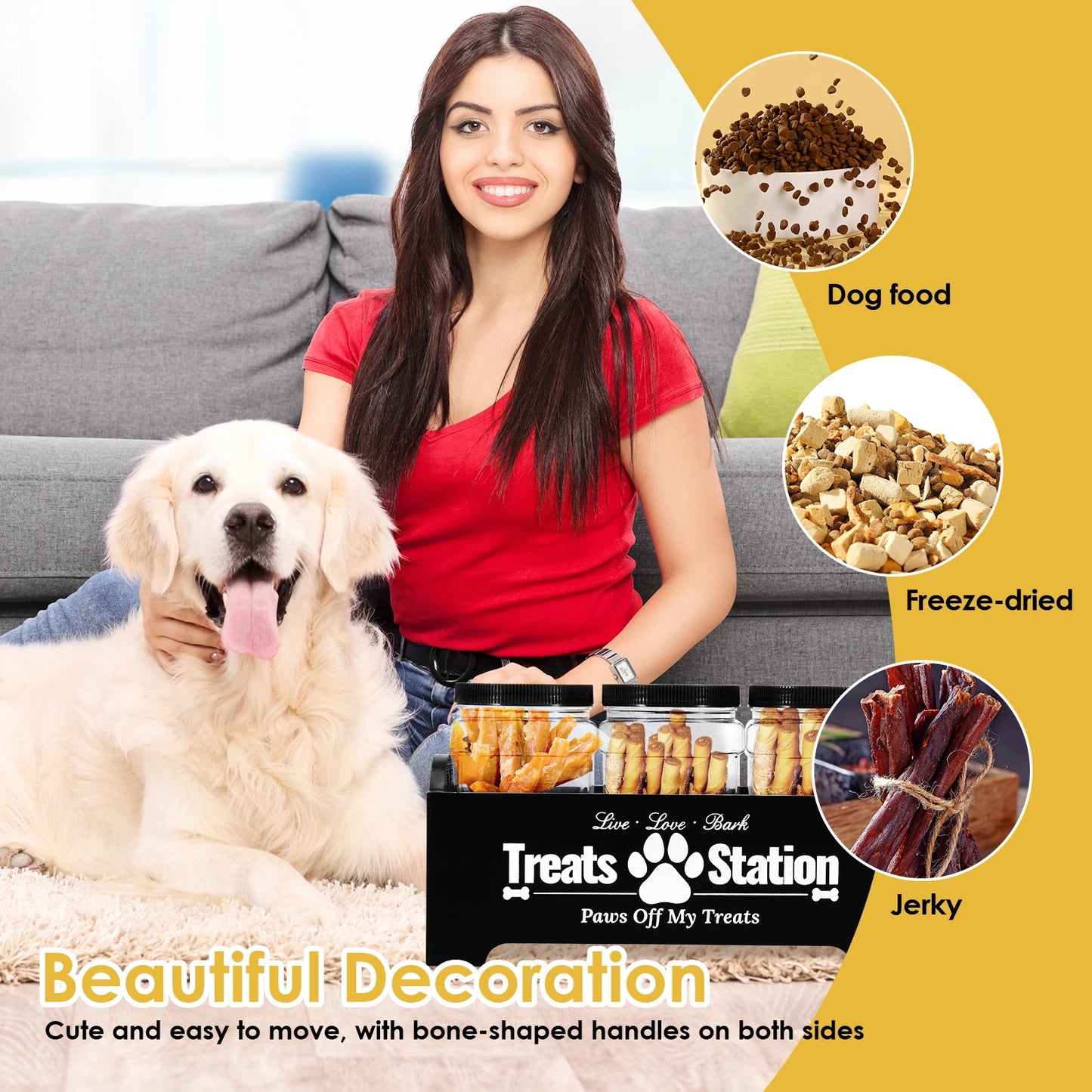 3Pcs Pet Food Storage Container