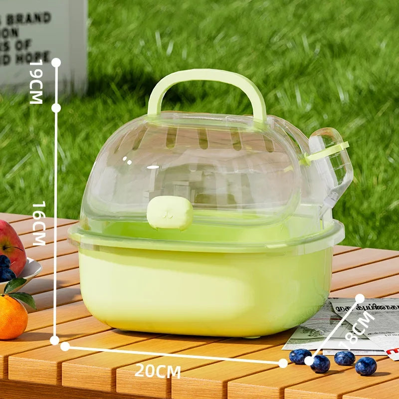 Transparent Hamster Toilet Cage