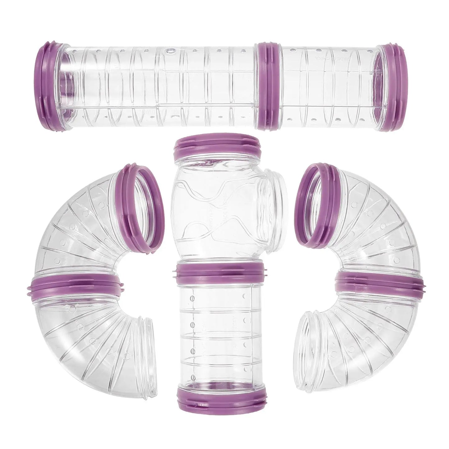 3Pcs Purple Diy Hamster Tunnel