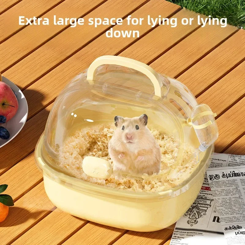 Transparent Hamster Toilet Cage