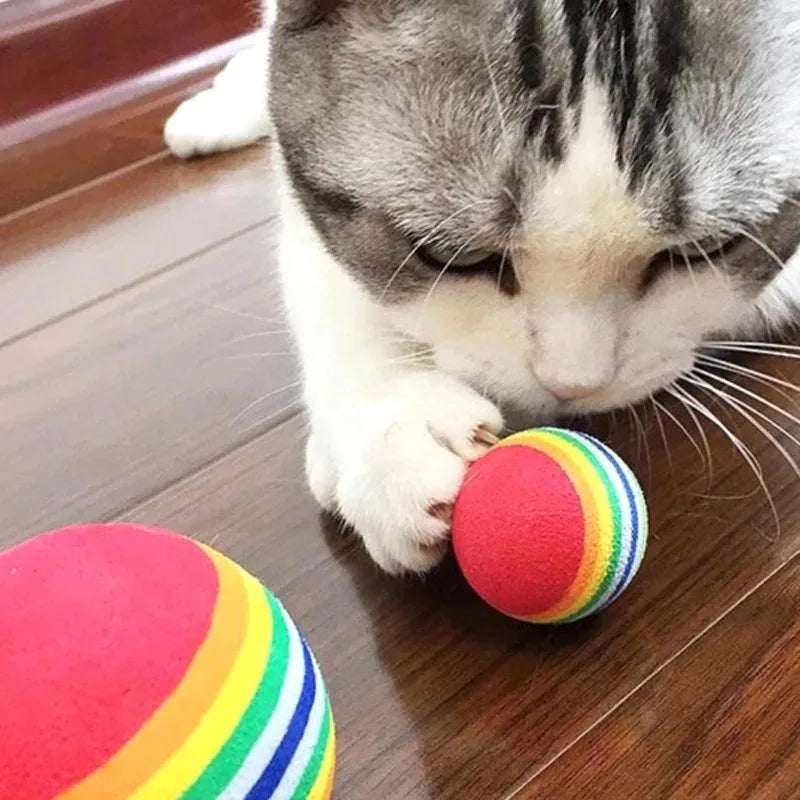 10/100PCS Cat Toy Balls Interactive