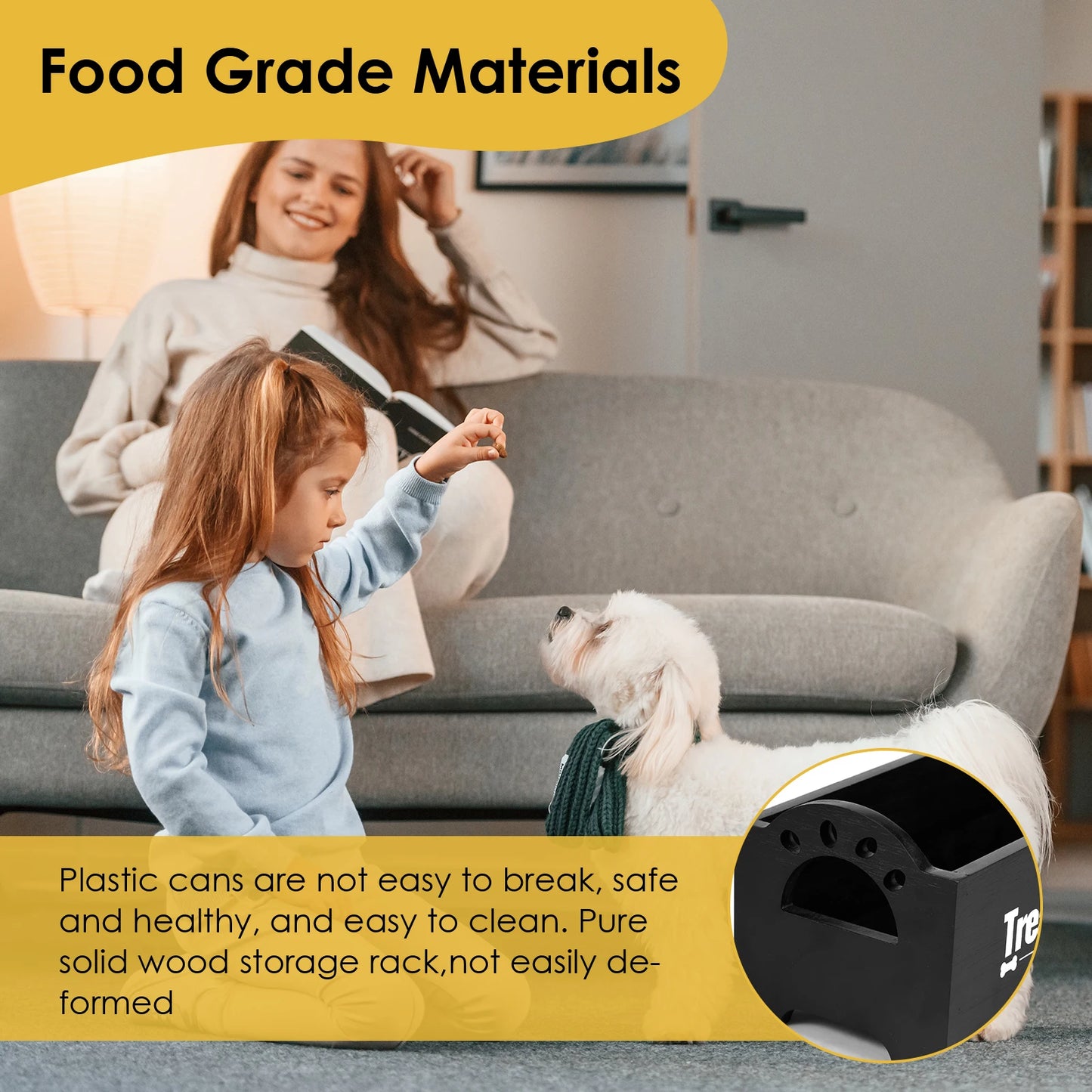 3Pcs Pet Food Storage Container