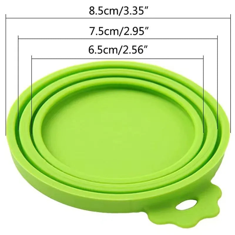 A set Reusable Pet Food Can Cover