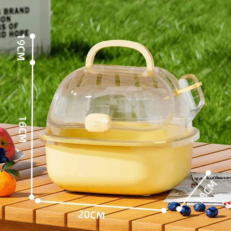 Transparent Hamster Toilet Cage