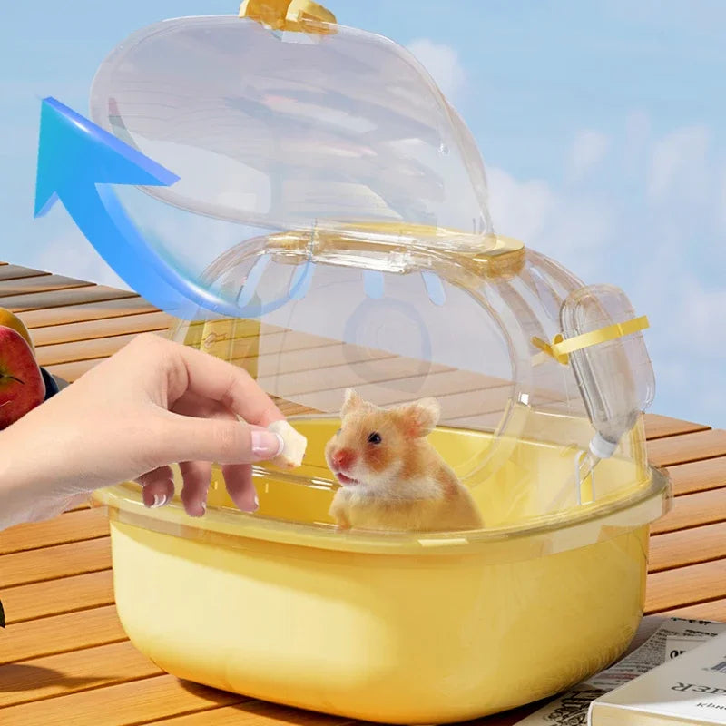 Transparent Hamster Toilet Cage