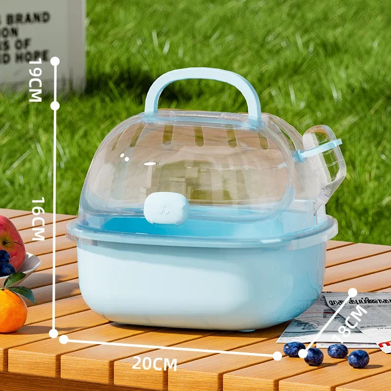 Transparent Hamster Toilet Cage
