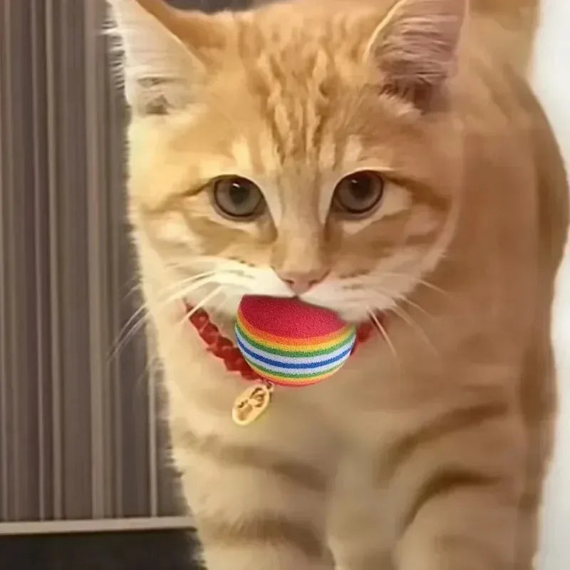 10/100PCS Cat Toy Balls Interactive