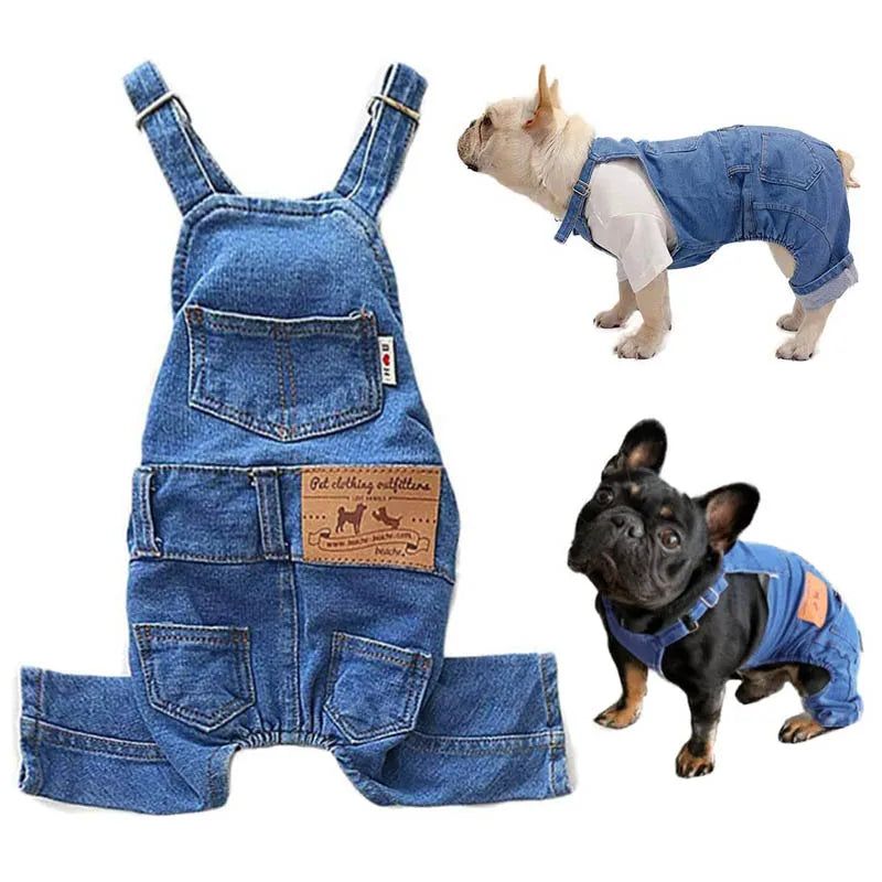Fashion Pet Jean Overalls for Dogs