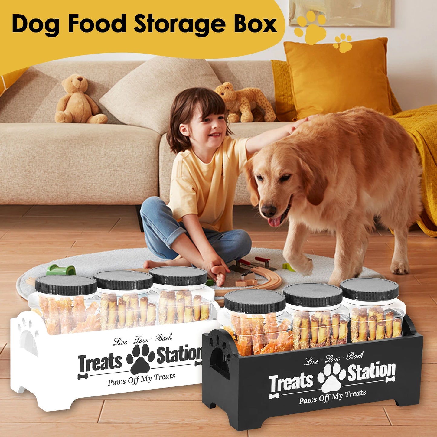 3Pcs Pet Food Storage Container