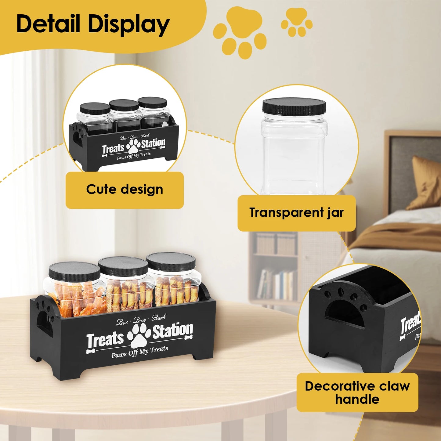 3Pcs Pet Food Storage Container
