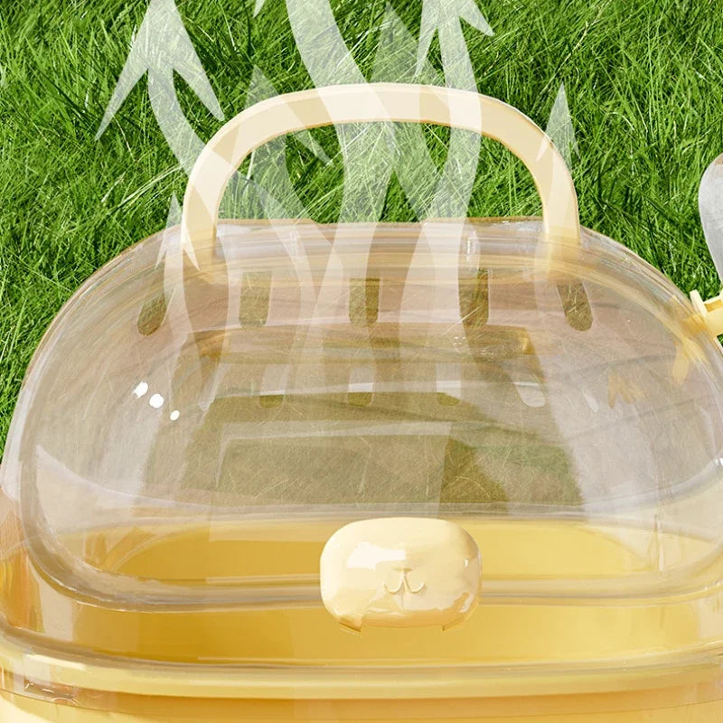 Transparent Hamster Toilet Cage