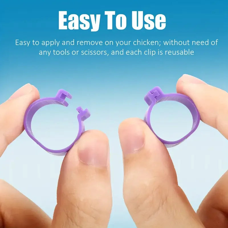 100 pcs Chicken Foot Rings Label