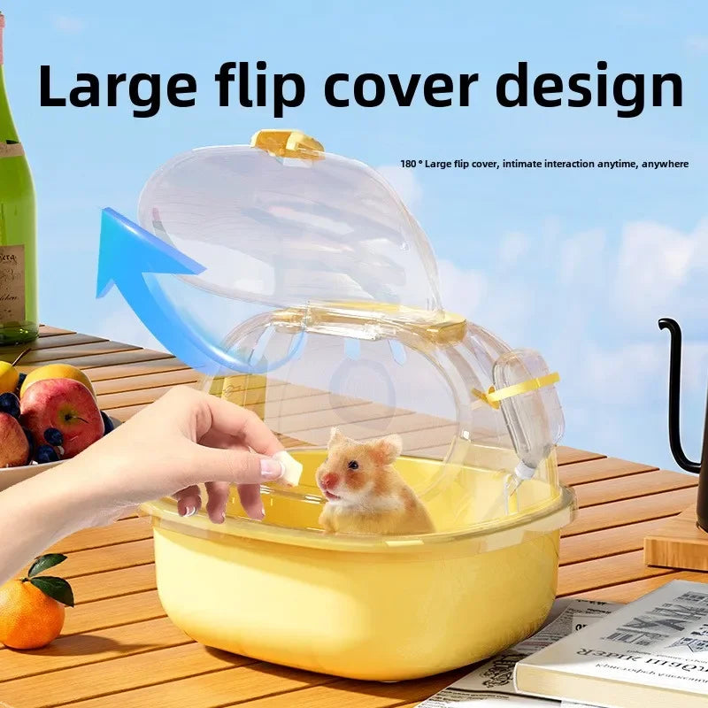 Transparent Hamster Toilet Cage