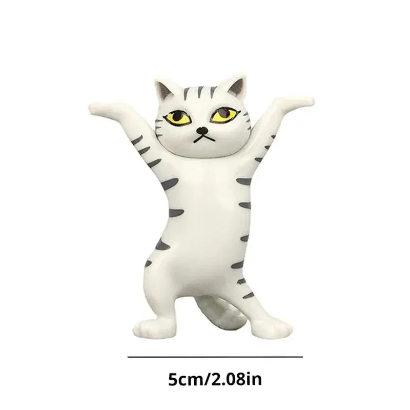 5 PCs Dancing Cat Figure Decoration