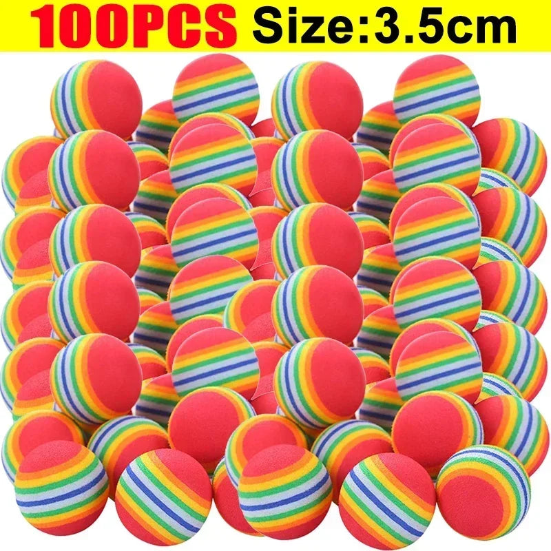 10/100PCS Cat Toy Balls Interactive