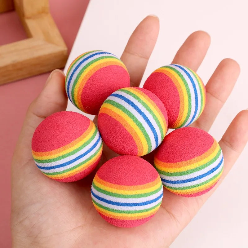 10/100PCS Cat Toy Balls Interactive