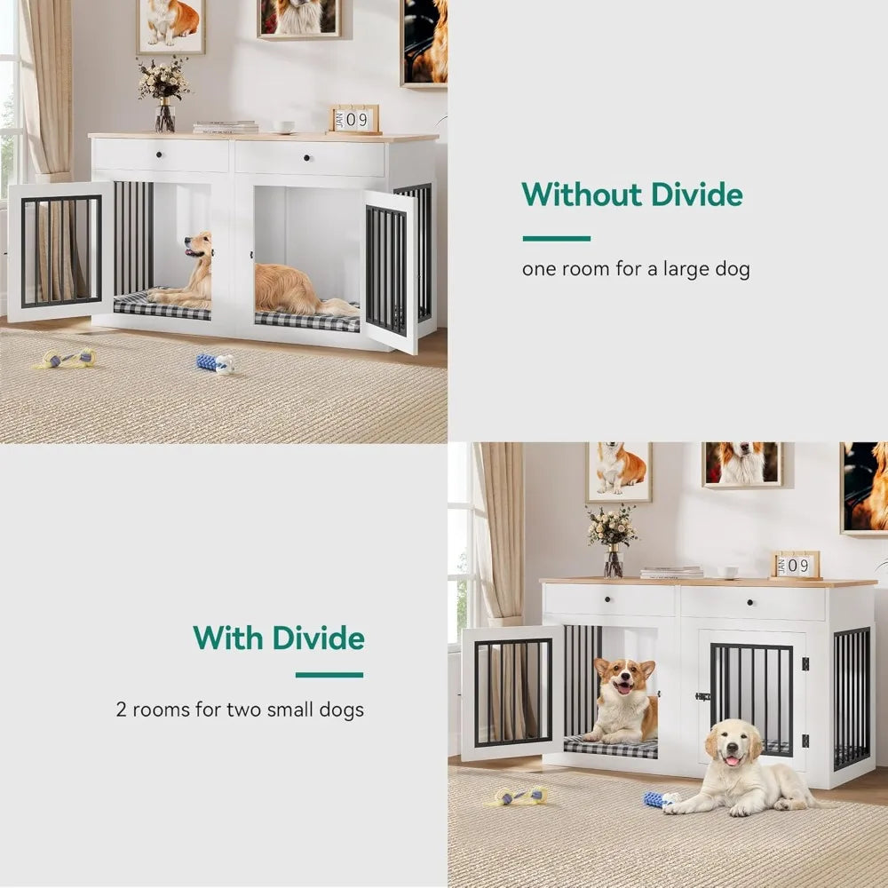 60" Wooden Dog Crate