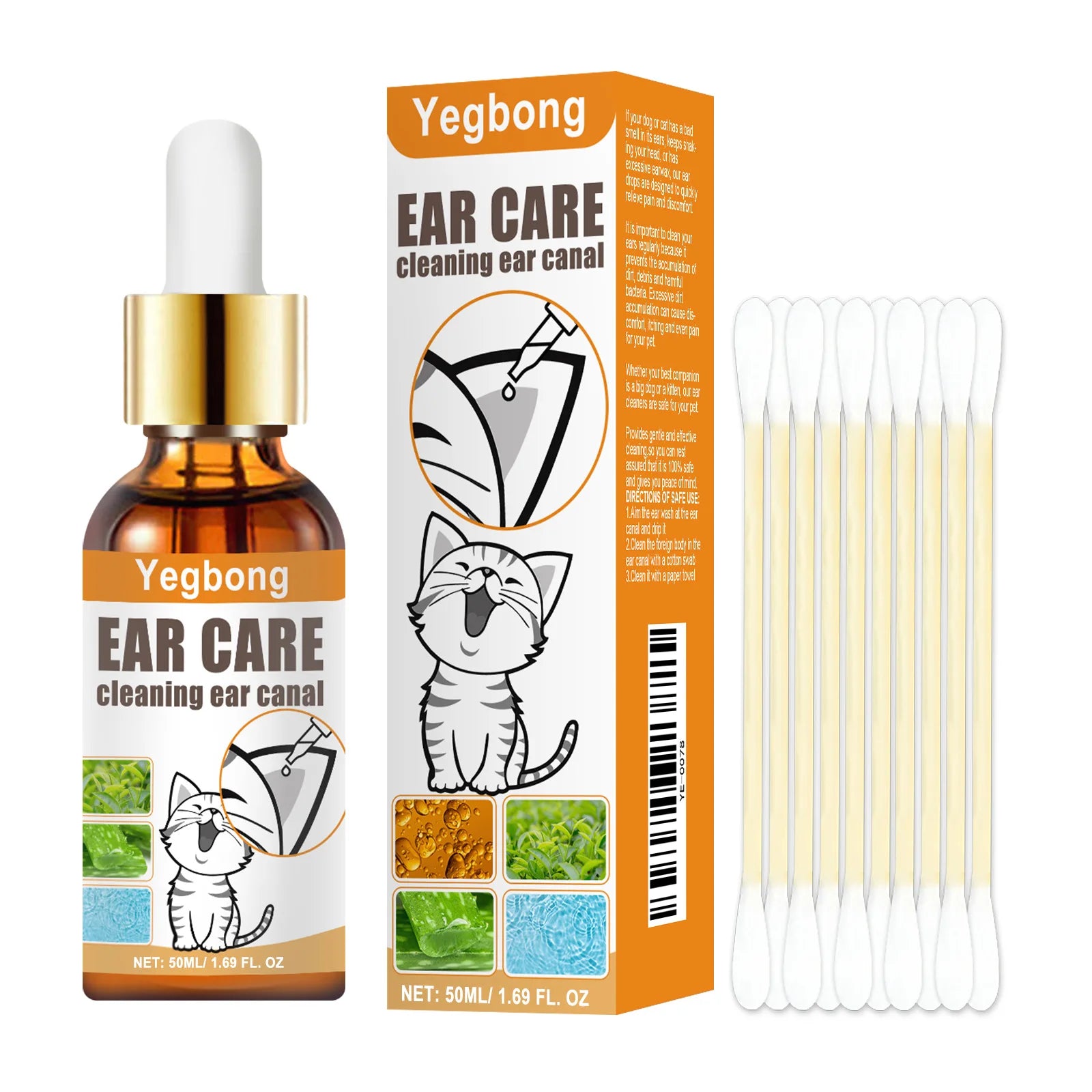 Pet Ear Mite Deodorant Ear Cleaner