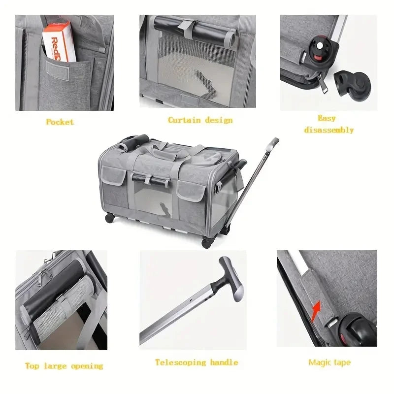 Extra Large Portable Pet Trolley Case