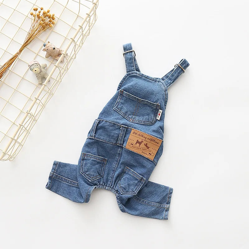 Fashion Pet Jean Overalls for Dogs