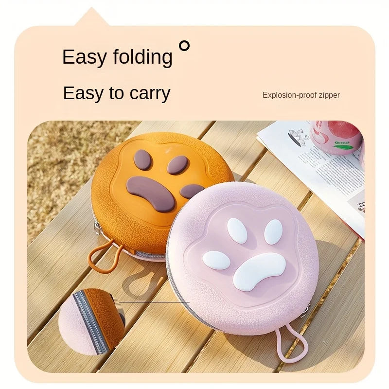 2 in 1 Foldable Silicone Dog Bowl