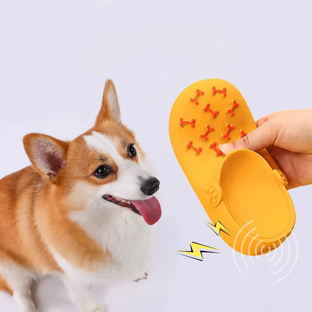 Dog Squeaky Latex Slipper Toy,