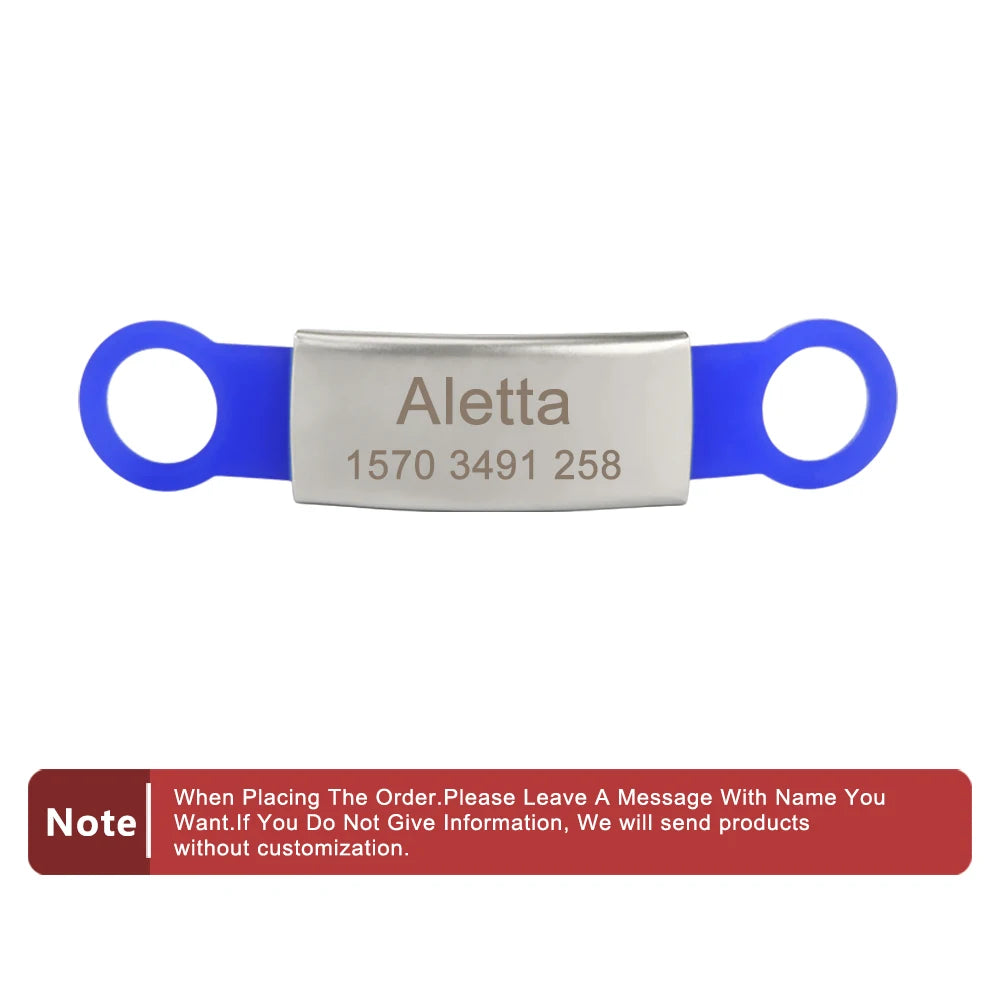 Silicone Engraved Pet ID Accessories