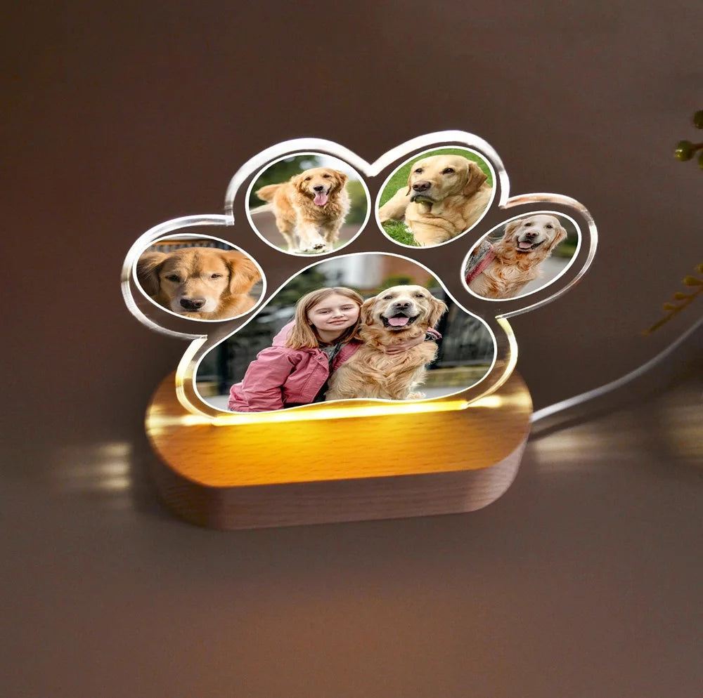 Custom Dog Paw Shaped LED Light