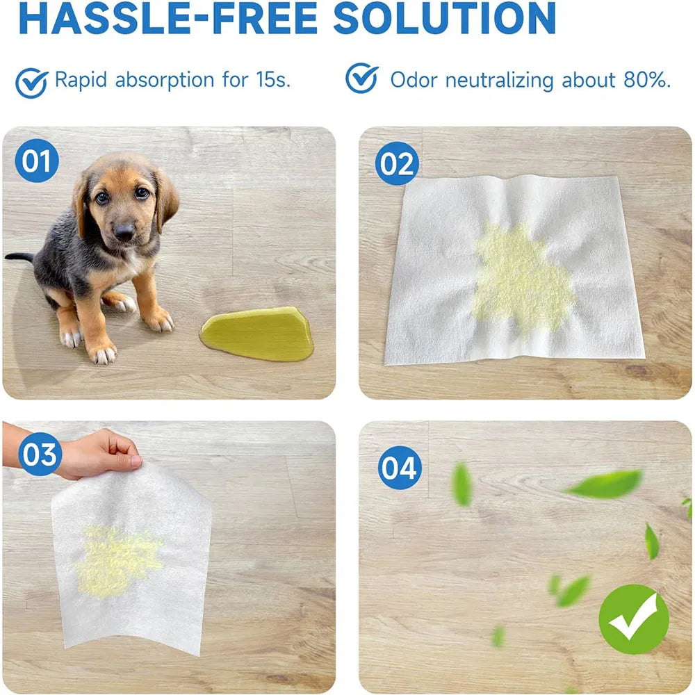 100PCS/Bag Dog Urine Absorbing Paper