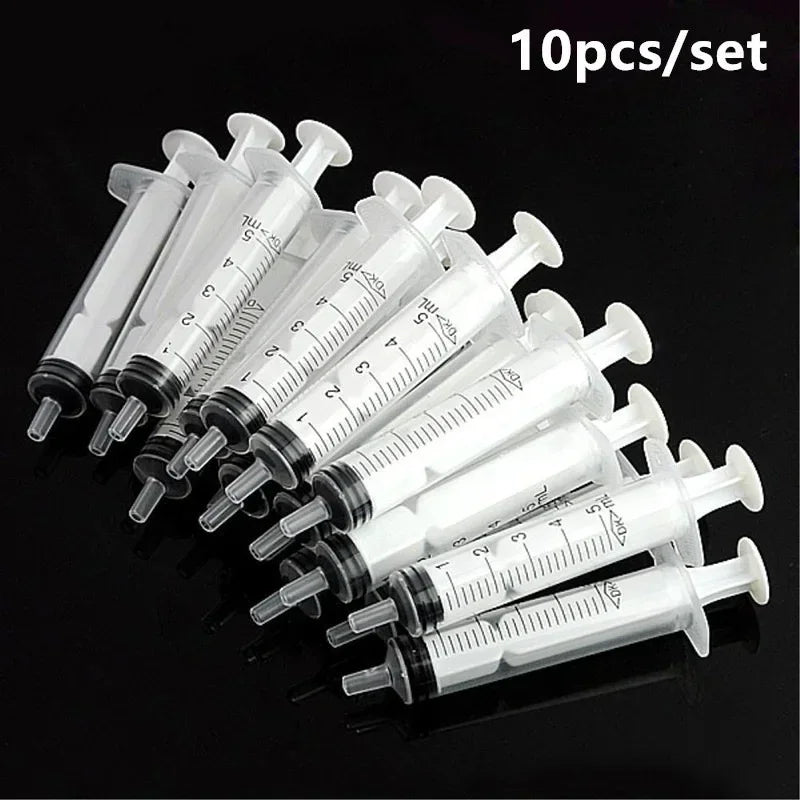 10pcs Disposable Plastic 5ml Injector Syringe
