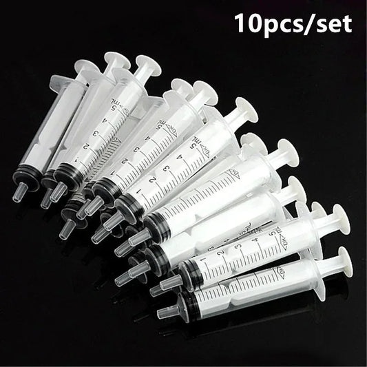 10pcs Disposable Plastic 5ml Injector Syringe