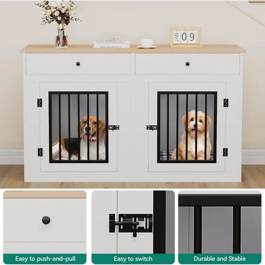 60" Wooden Dog Crate