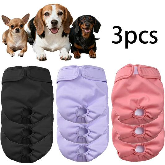 3Pcs Washable Female Dog Diapers