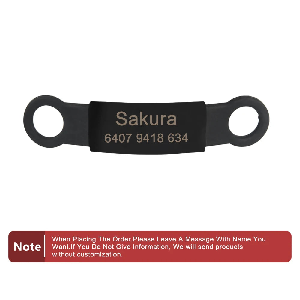 Silicone Engraved Pet ID Accessories