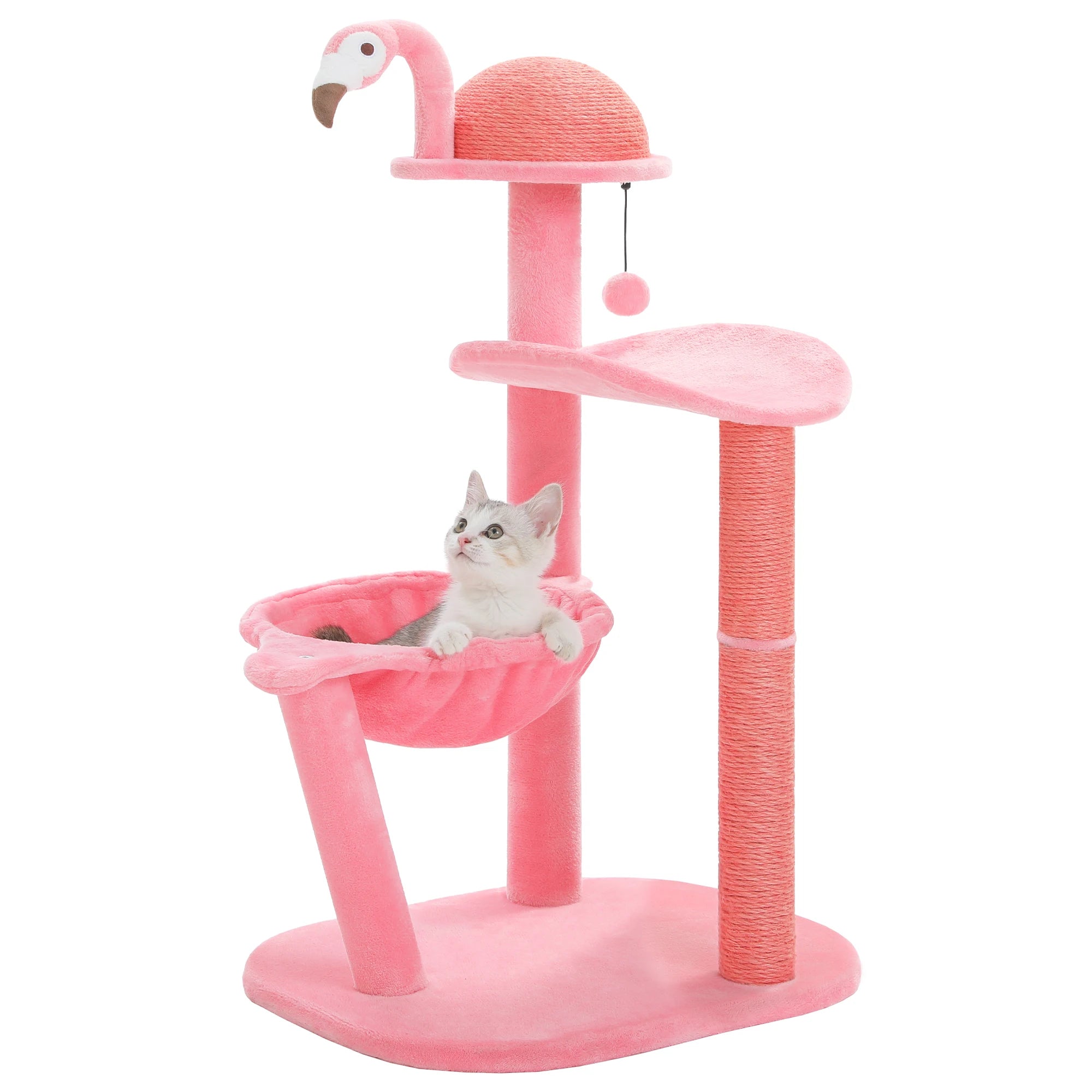 Cute Cat Tree Flamingo Pink