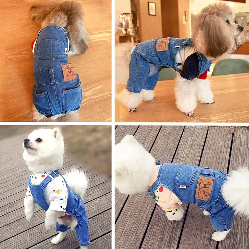 Fashion Pet Jean Overalls for Dogs