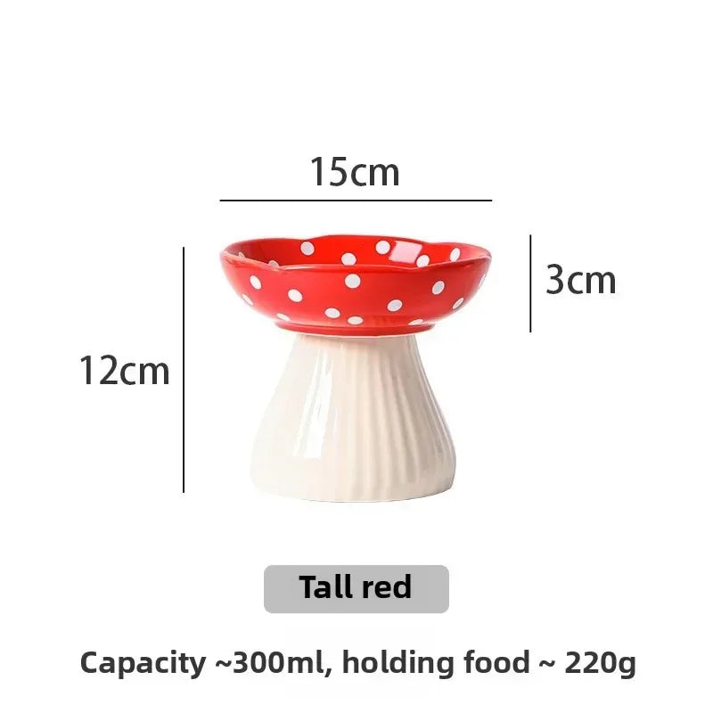 Mushroom  Cat Feeding Bowl