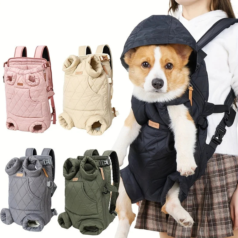 Adjustable Quilted Pet Carrier Backpack