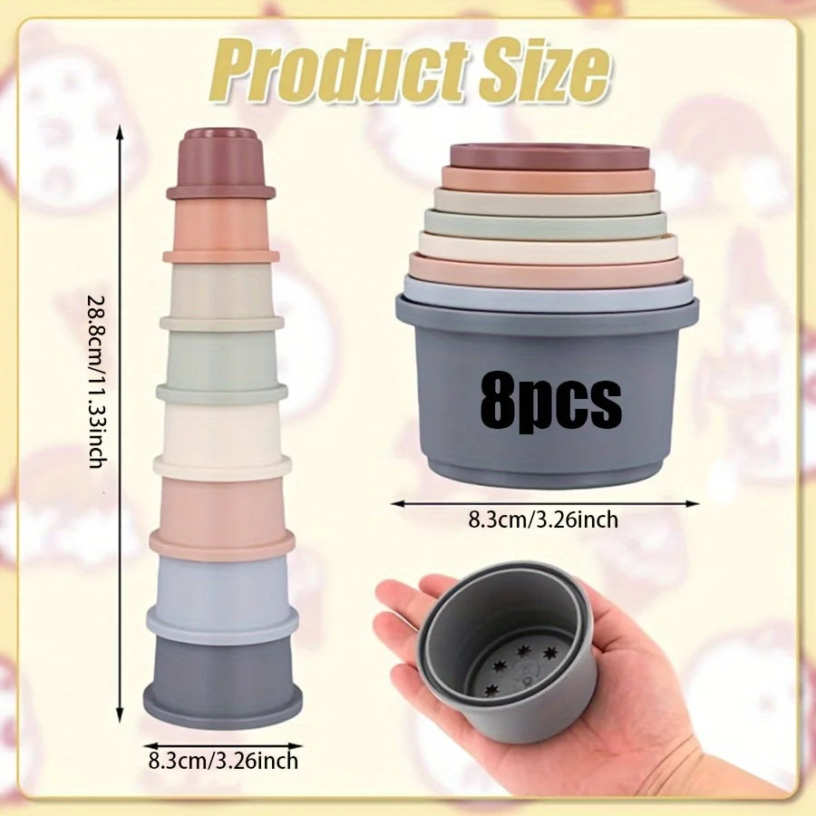 8pcs Stacking Cups for Rabbits,