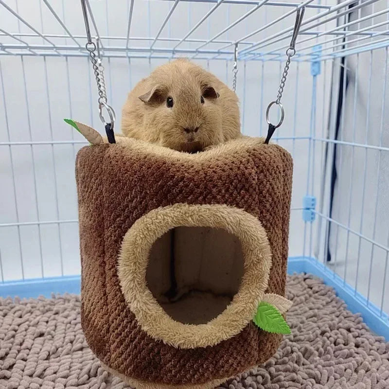 Tree Stump Shape Warm Hamster Hammock Winter Mole Tunnel