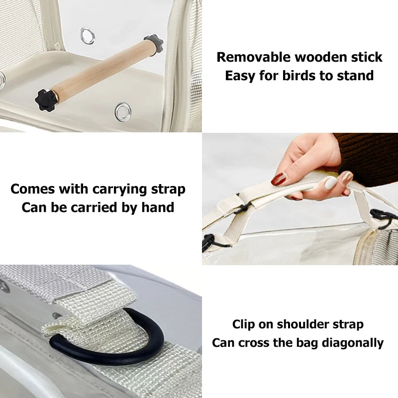 Portable Bird Travel Bag With Stand