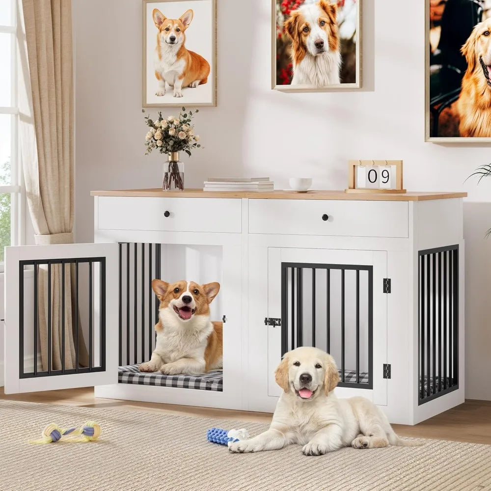 60" Wooden Dog Crate