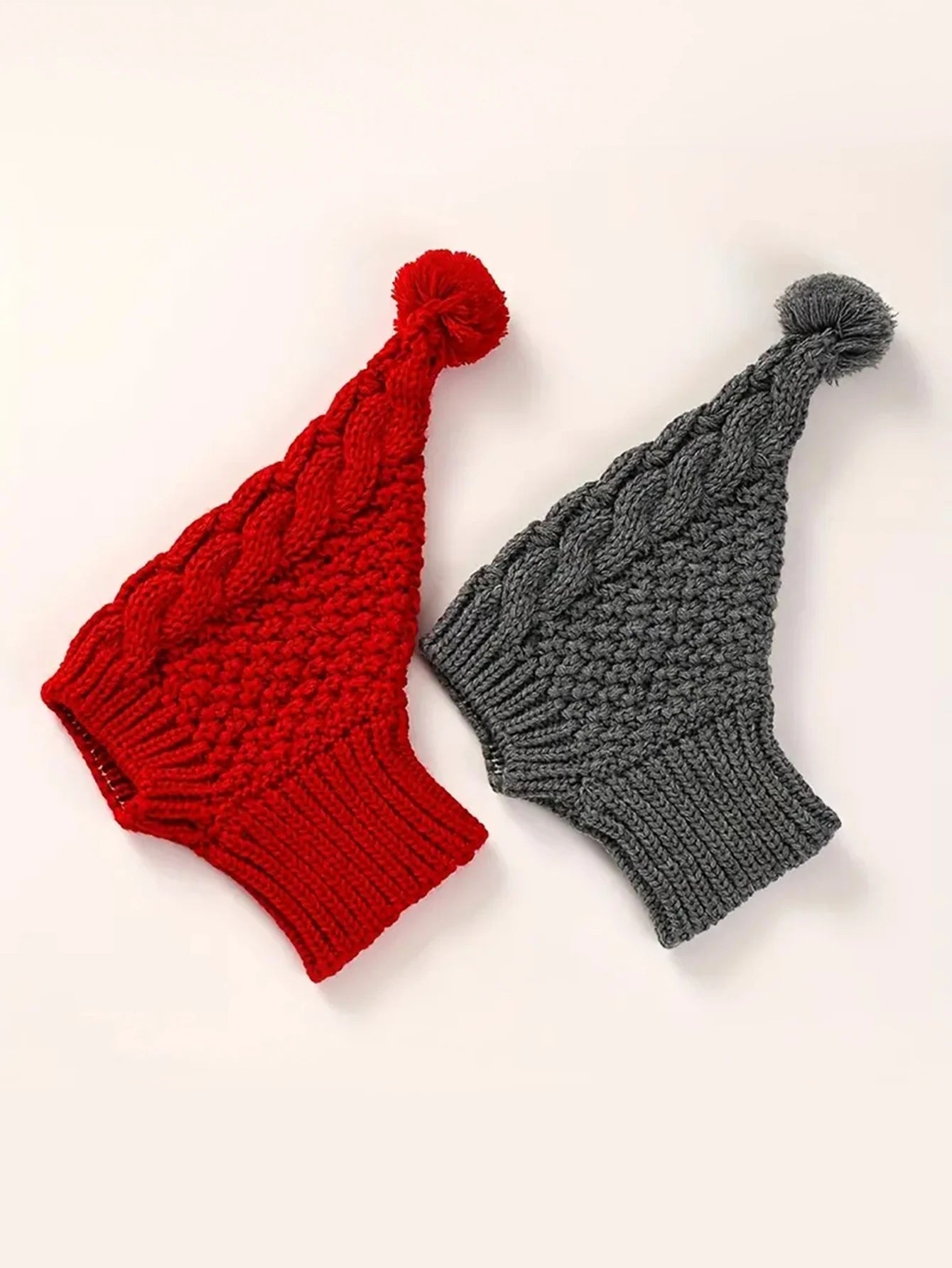 Hand knit winter wool greyhound large dog beanie